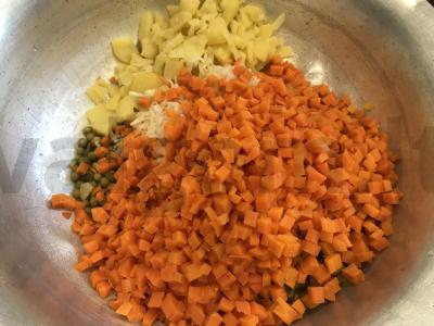 Virti daržovių vinigretas su raudonuoju svogūnu Žingsnis 3