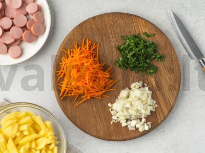 Pupelių sriuba su dešrelėmis Žingsnis 2