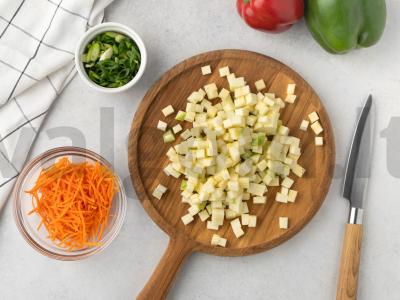 Citrininiai česnakiniai krevetės su daržovėmis Žingsnis 2