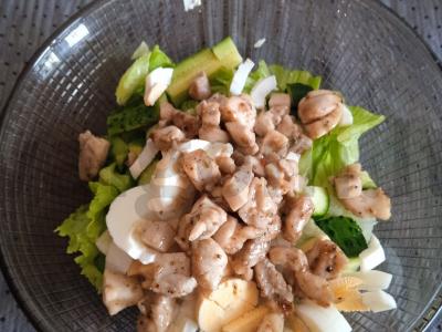 Salotos su vištiena ir vynuogėmis Žingsnis 4