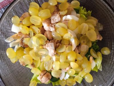 Salotos su vištiena ir vynuogėmis Žingsnis 5