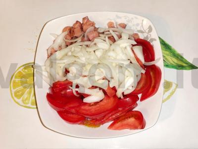 Salotas „Amūro“ su rūkyta lašiša Žingsnis 5