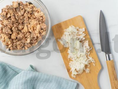 Pyragas „Valgo visi“ su lašiša ir ryžiais Žingsnis 4