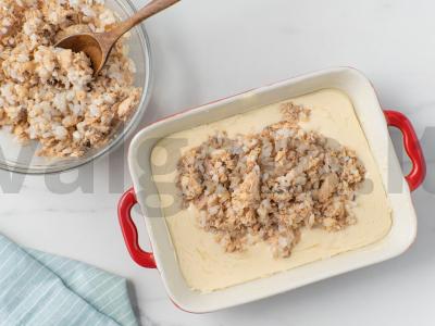 Pyragas „Valgo visi“ su lašiša ir ryžiais Žingsnis 7