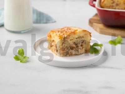 Pyragas „Valgo visi“ su lašiša ir ryžiais pagrindine nuotrauka