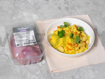 Kukurūzų plovas su kalakutiena lėtoje viryklėje pagrindine nuotrauka