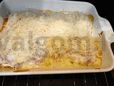 Vištienos ritinėliai su dešra, korėjietiška morkų salotomis ir sūriu Žingsnis 11