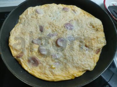 Omletas su kukurūzais pusryčiams Žingsnis 6