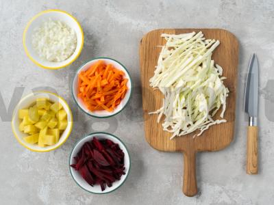 Klasikinis boršas su jautiena Žingsnis 3