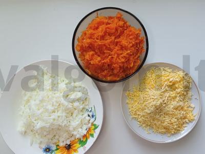 Salotas „Oro Mimoza“ Žingsnis 1