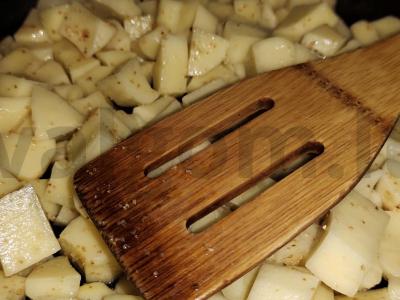 Kepta bulvė su česnaku „Raudonoji auksas“ Žingsnis 4