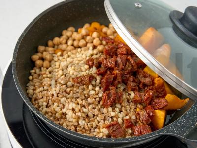 Sotūs salotas su moliūgu ir avinžirniais Žingsnis 3