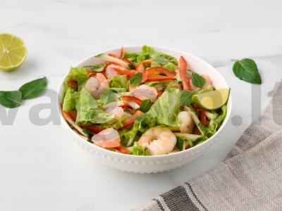 Salotas su krevetėmis ir paprikomis pagrindine nuotrauka