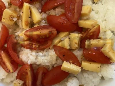 Basmati ryžių risotto su vyšniniais pomidorais ir sūriu Žingsnis 6
