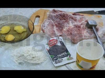 Kiaulienos šnicelis tešloje Žingsnis 4