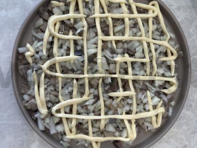 Silkė po šubėmis iš daržovių ir kiaušinių Žingsnis 5