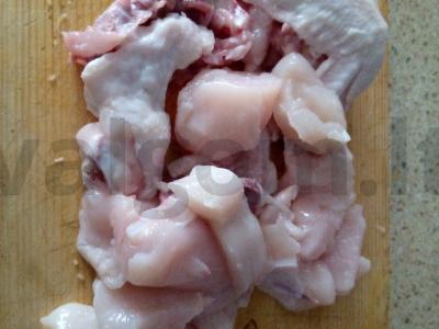 Makaronai su vištiena česnako padaže Žingsnis 2