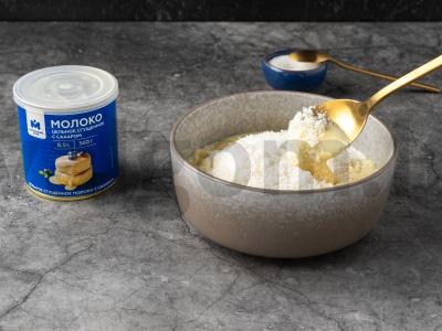 Namų kokosų sausainiai su kondensuotu pienu Žingsnis 1