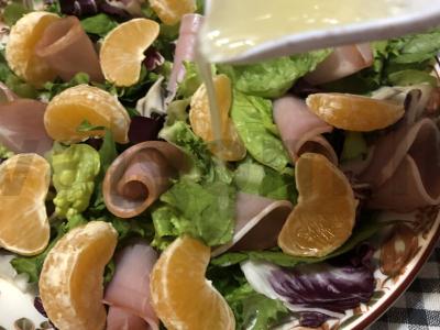 Salotos su mandarinų Žingsnis 5