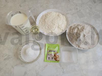 Ruginis-kvietinis duona Žingsnis 1