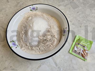 Ruginis-kvietinis duona Žingsnis 2