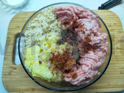 Koldūnai su rudaisiais ryžiais ir cukinija Žingsnis 3