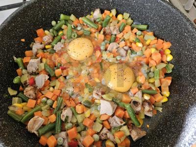 Vitaminų pusryčiai iš meksikietiškos mišinio Žingsnis 2