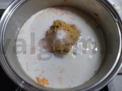 Moliūgų košė su kvietiniais grūdais Žingsnis 1