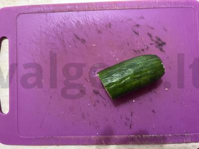 Sotūs salotas su dešrainių sūriu ir svanų druska Žingsnis 4