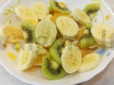 Vaisių desertas su klevo sirupu Žingsnis 3