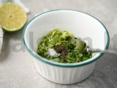Salotas su mėtomis ir limonu Žingsnis 2