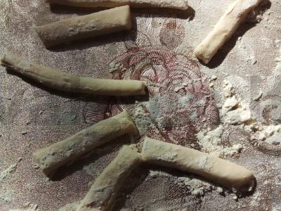 Krevetės sluoksniuotame tešloje Žingsnis 4