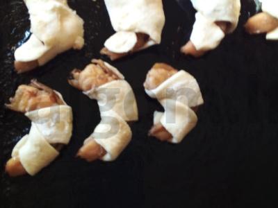 Krevetės sluoksniuotame tešloje Žingsnis 10