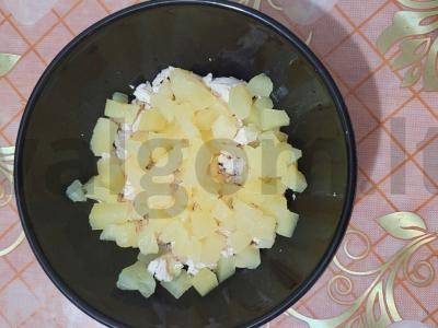 Salotas „Linda“ su vištienos krūtinėle Žingsnis 2