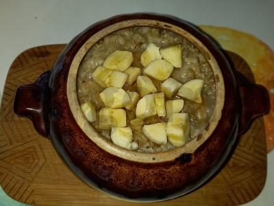 Avižinė košė su bananais ir cinamoniniu sirupu puode Žingsnis 6