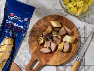 Bulvių salotos su skumbrija Žingsnis 7