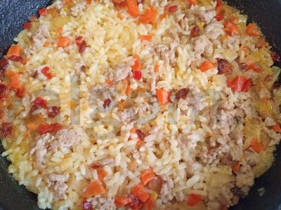 Plovas su kiaulienos faršu vakarienei Žingsnis 9