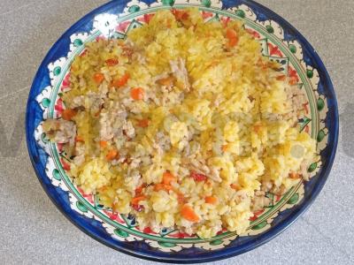 Plovas su kiaulienos faršu vakarienei Žingsnis 10