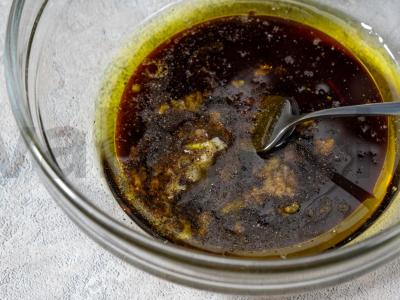 Naujametis salotas su krevetėmis ir rukola Žingsnis 1