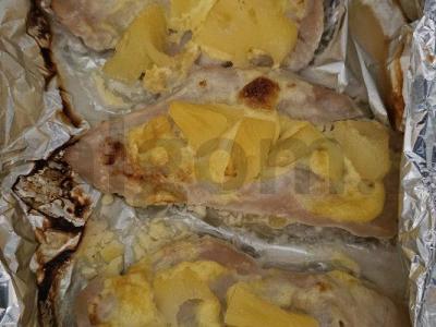 Švelni vištienos krūtinėlė su ananasais Žingsnis 6