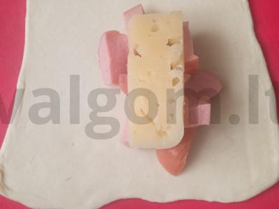 Dešrainių ir sūrio bandelės „Užkandinės“ Žingsnis 7