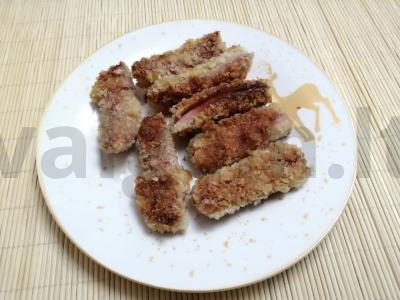 Dešrelės sūrio apsuptyje su džiūvėsėliais Žingsnis 8