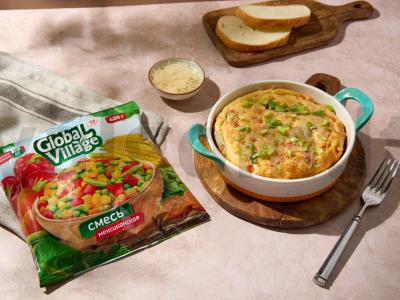 Frittata su daržovėmis ir sūriu pagrindine nuotrauka