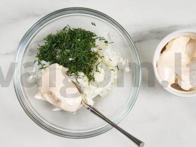 Tartaletės su raudonąja ikra Žingsnis 3