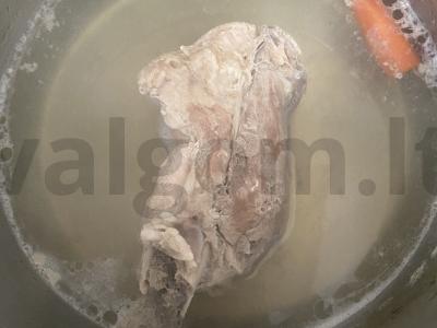 Žuvies aspikas su mėsa Žingsnis 1