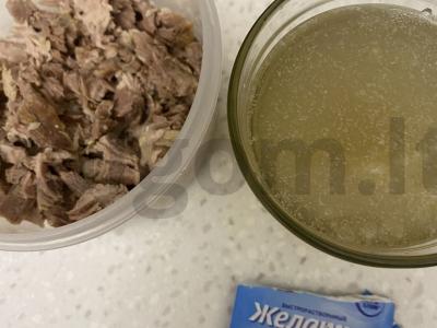 Žuvies aspikas su mėsa Žingsnis 2