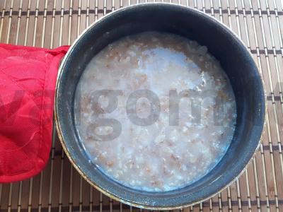 Pieninė košė su saulėgrąžų sėklomis ir linų sėmenimis Žingsnis 1