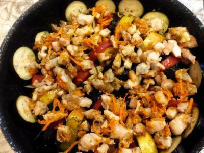 Keptas daržovių troškinys su kalakutiena Žingsnis 8