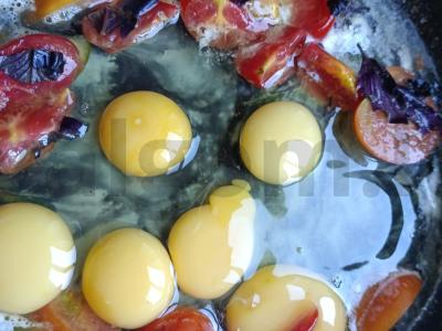 Kiaušinienė su pomidorais ir prieskoniais Žingsnis 4
