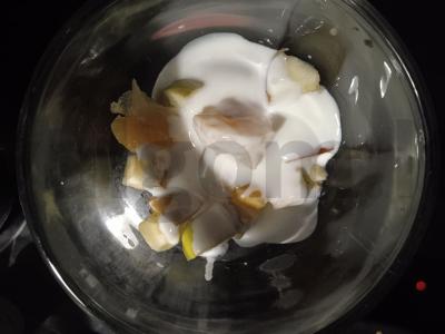 Vaisių salotos su jogurtu ir sausainiais Žingsnis 4